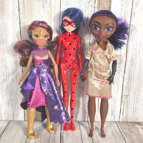 Bandai Namco Other - Miraculous Ladybug Wild Childz Star Darlings Fashion Doll Lot of 3 Bundle